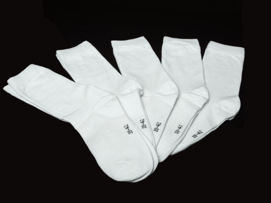 5 parov moških nogavic - bele